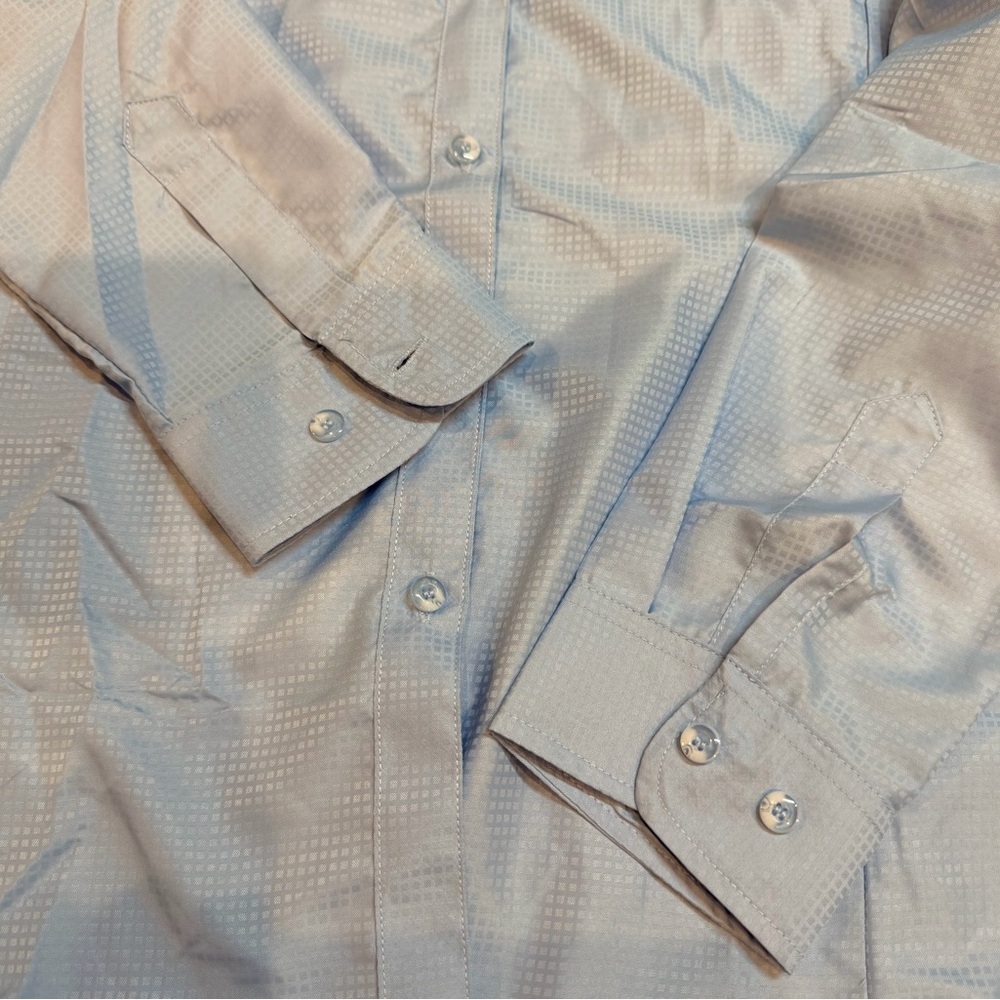 Stillwater Supply Co Men’s Light Blue Performance Button Down Shirt Size L - Picture 6 of 10